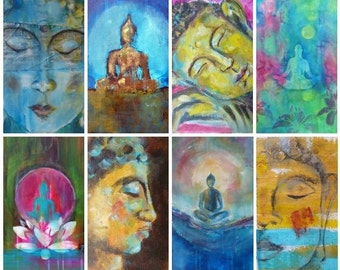 40 Spiritual Buddha Tarot Cards with Buddhist quotes