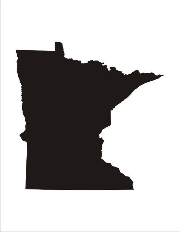 MINNESOTA Silhouette Reusable STENCIL 6 sizes available