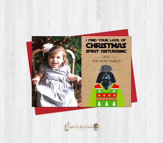 Star Wars Christmas Card Printable Custom Photo Download