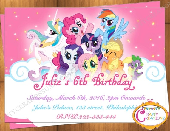 Invitations Anniversaire My Little Pony 5