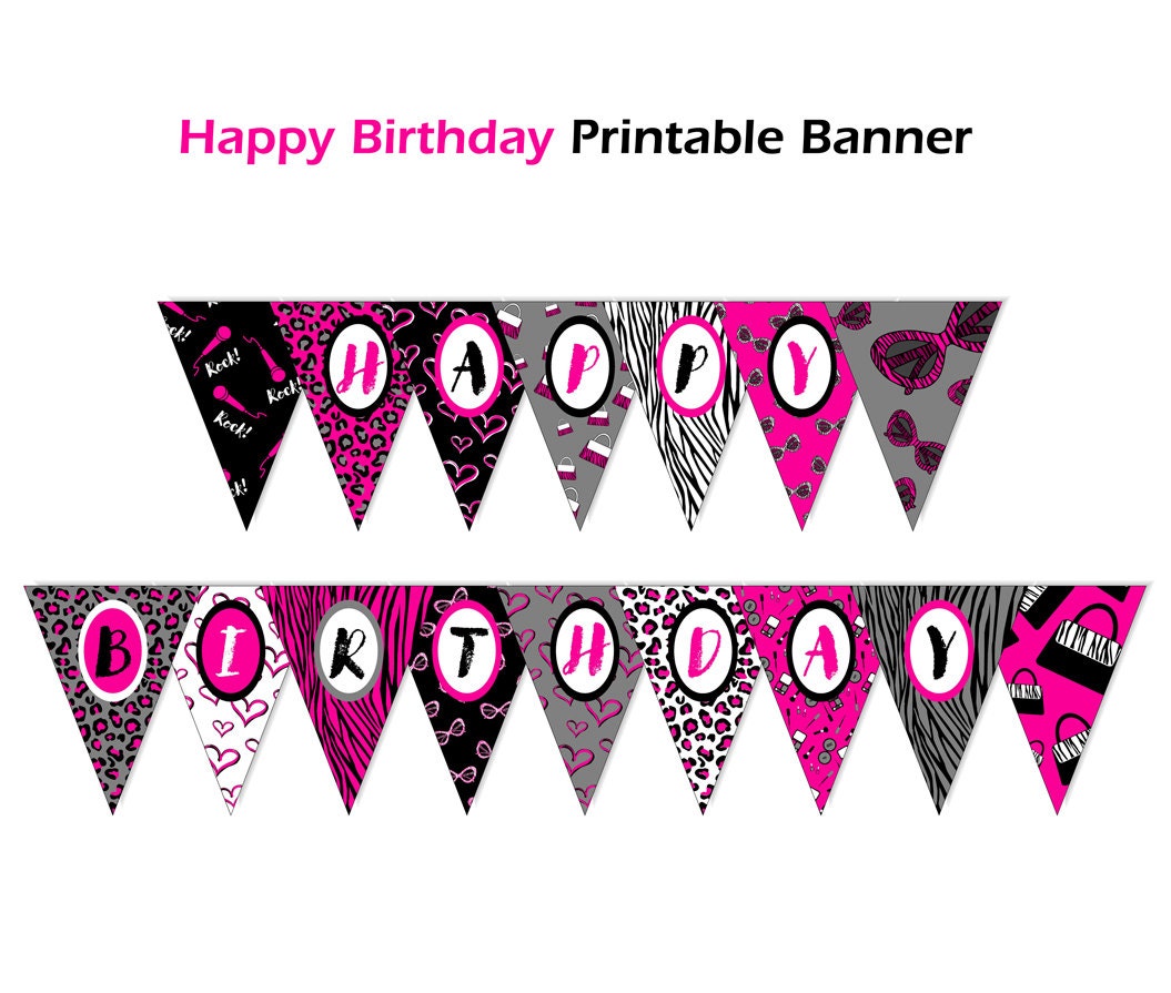 Printable Banner Etsy | editable banner diva birthday banner printable personalized Printable Banner Etsy | editable banner diva birthday banner printable personalized