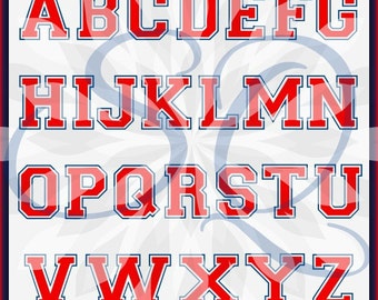 Varsity SVG College Team Sport Player Football Baseball Basketball Softball Soccer Cheer Letter Game Grade 1 2 Life Day Stencil Sign Decal.