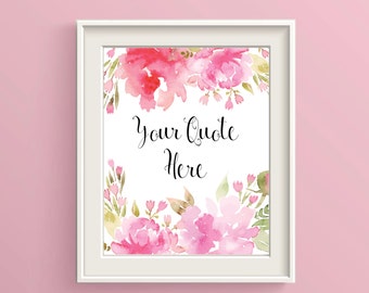 Custom Quote Print, Custom Print, Custom Quote, Custom Order, Made to Order, Bespoke Gifts, Bespoke Verse, Personalised Print, Floral Print