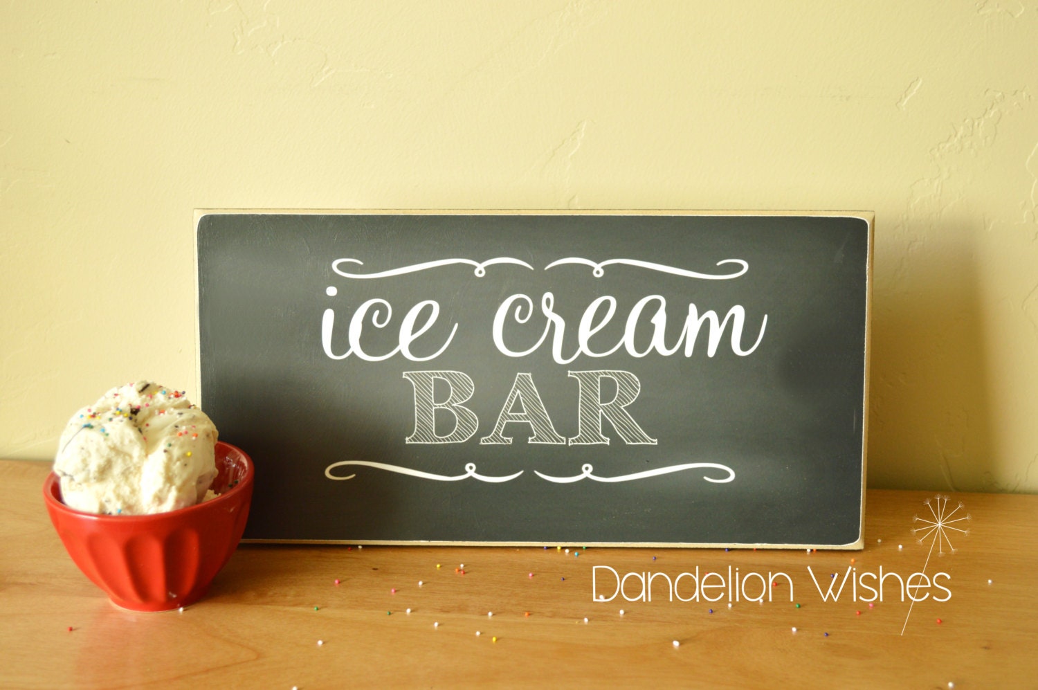 Custom Chalkboard Sign Ice Cream Bar Sign Wedding Decoration