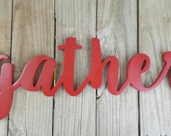 Wooden gather sign,kitchen decor, wall hanging,home decor,wall decor
