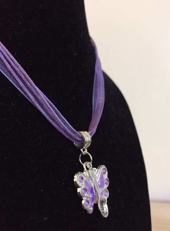 Purple Butterfly Spoon Theory Necklace Lupus Fibromyalgia