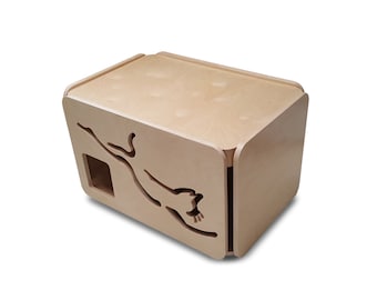 Litter Box Cabinet / Litter Box Cover / Cat Furniture / Cat Lover / Litter Box Enclosure / Dog Proof