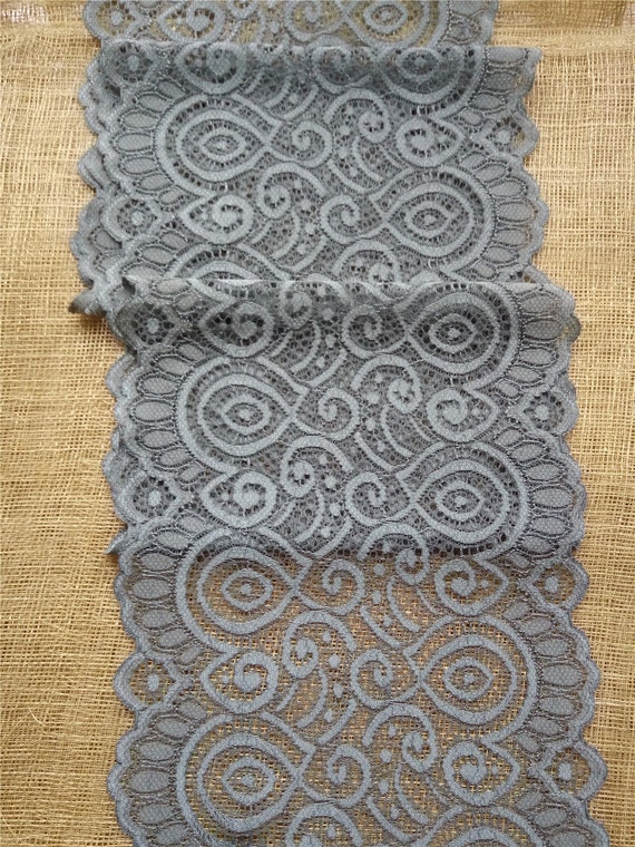 Gray Lace table runner 7 wide wedding runners
