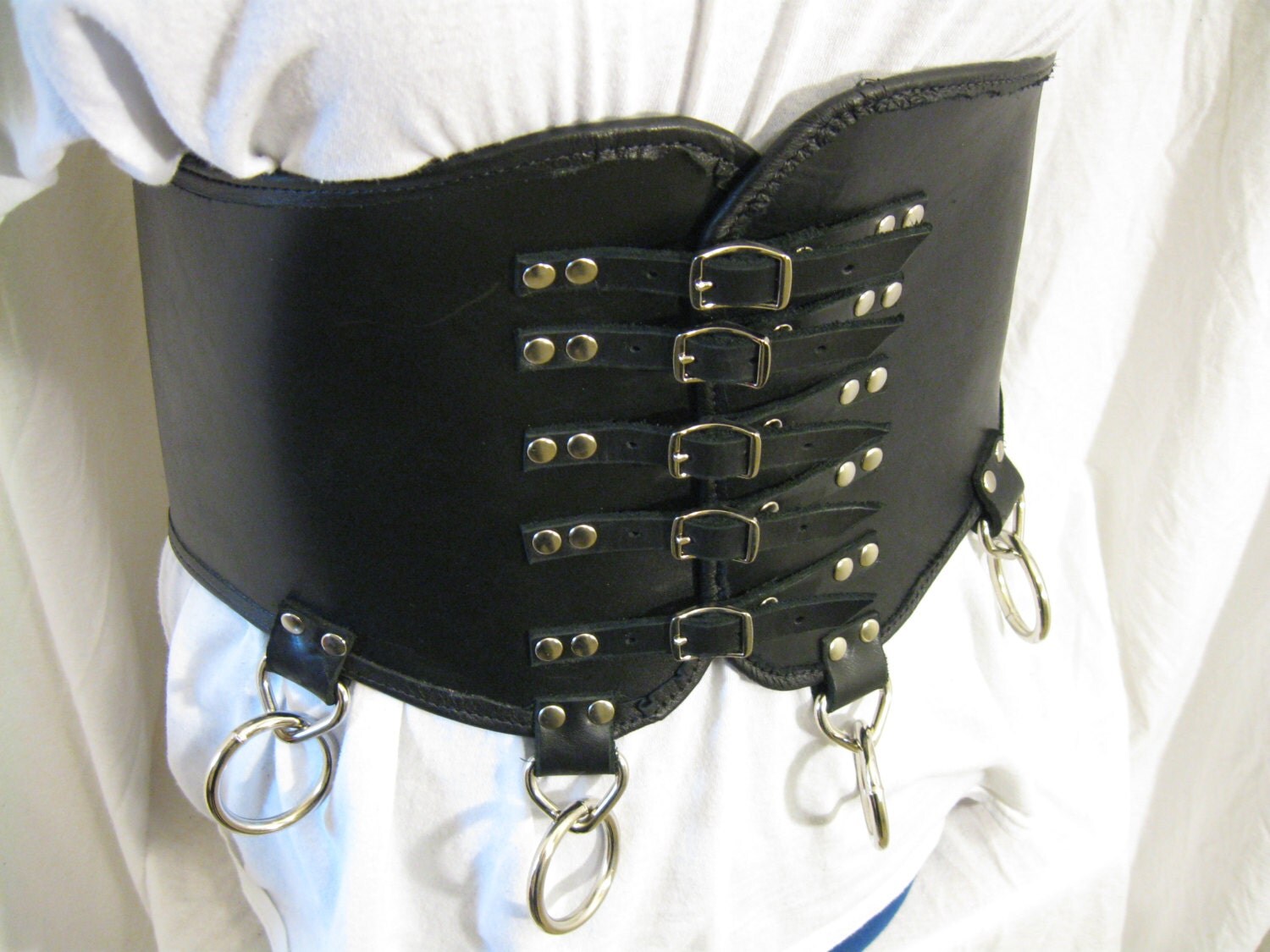 Wide Gothic Metal Waist Cincher