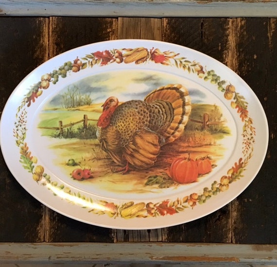 Vintage Brookpark Melmac Turkey Serving Platter