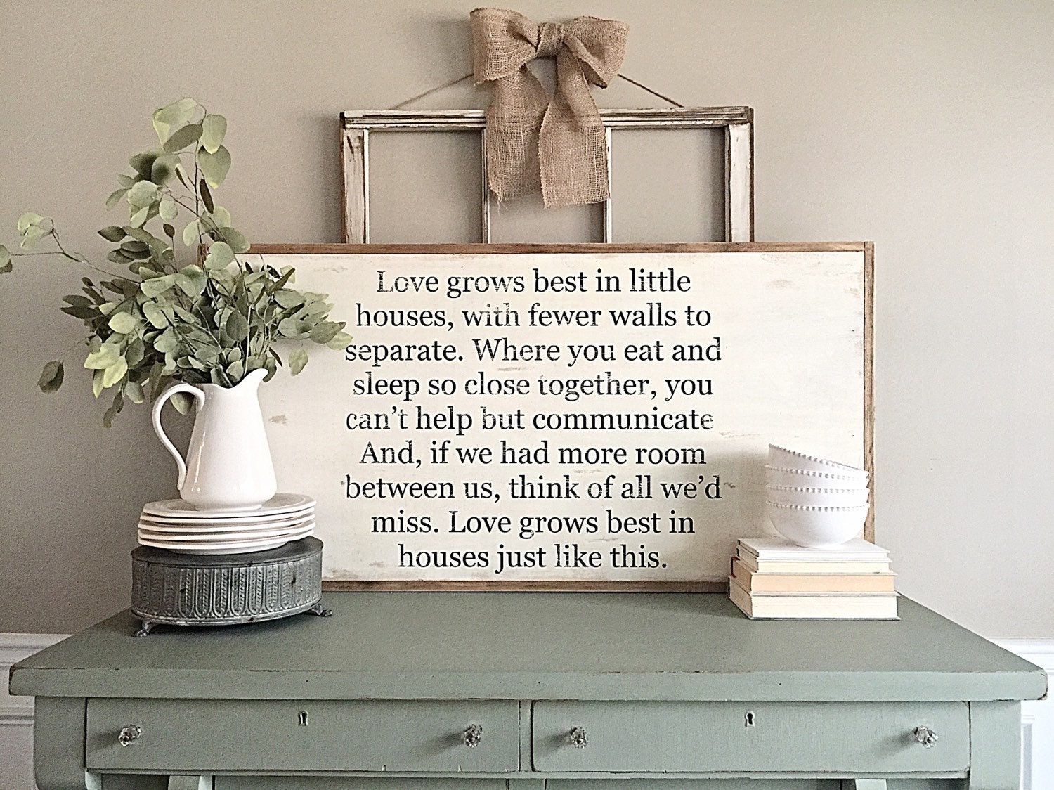 Love Grows Best Home Decor Love Grows Best by SalvagedChicMarket