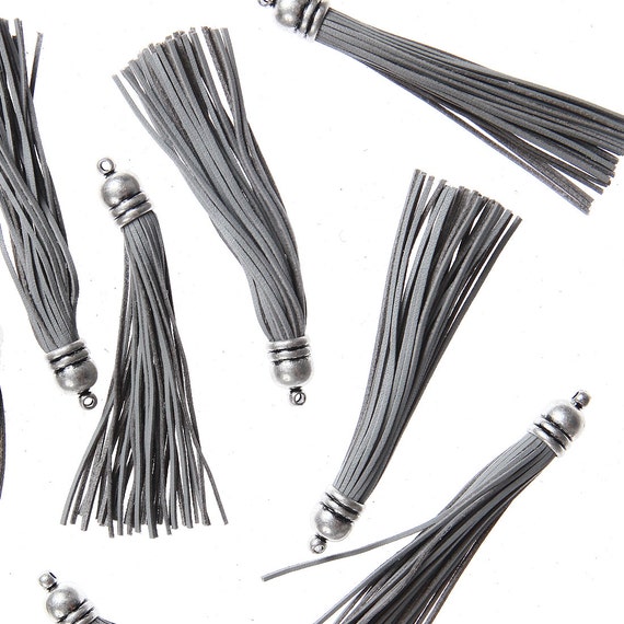9cm gray tassels leather tassels vintage style embellishments 9cm gray tassels leather tassels vintage style embellishments
