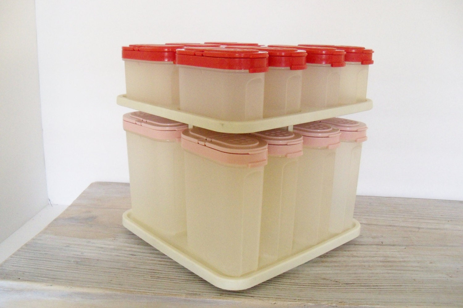 Vintage Tupperware Spice Rack Carousel Lazy Susan Modular