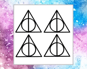 4 Harry Potter and The Deathly Hollows Temporary Tattoo - fantasy tattoo wrist arm sleeve neck