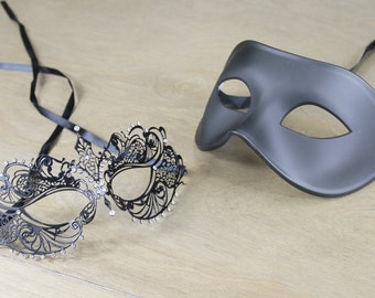 His and Her Couple Mask | Masquerade Mask | Venetian | Prom | Wedding |