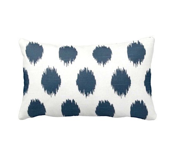 7 Sizes Available Navy Cushion Cover Navy Ikat Pillow Navy