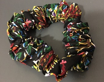 Chouchou taille XL tissu africain wax pour dreadlocks cheveux afri rasta ethnique