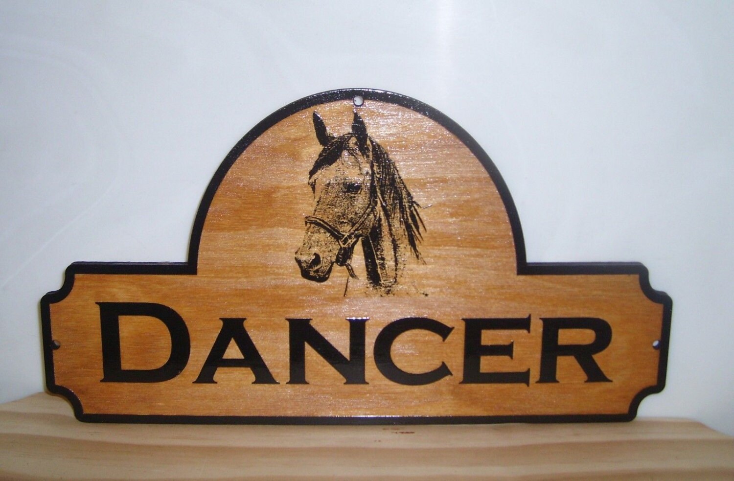 Personalized wood Horse Stall Name Sign.BIRCH.Laser