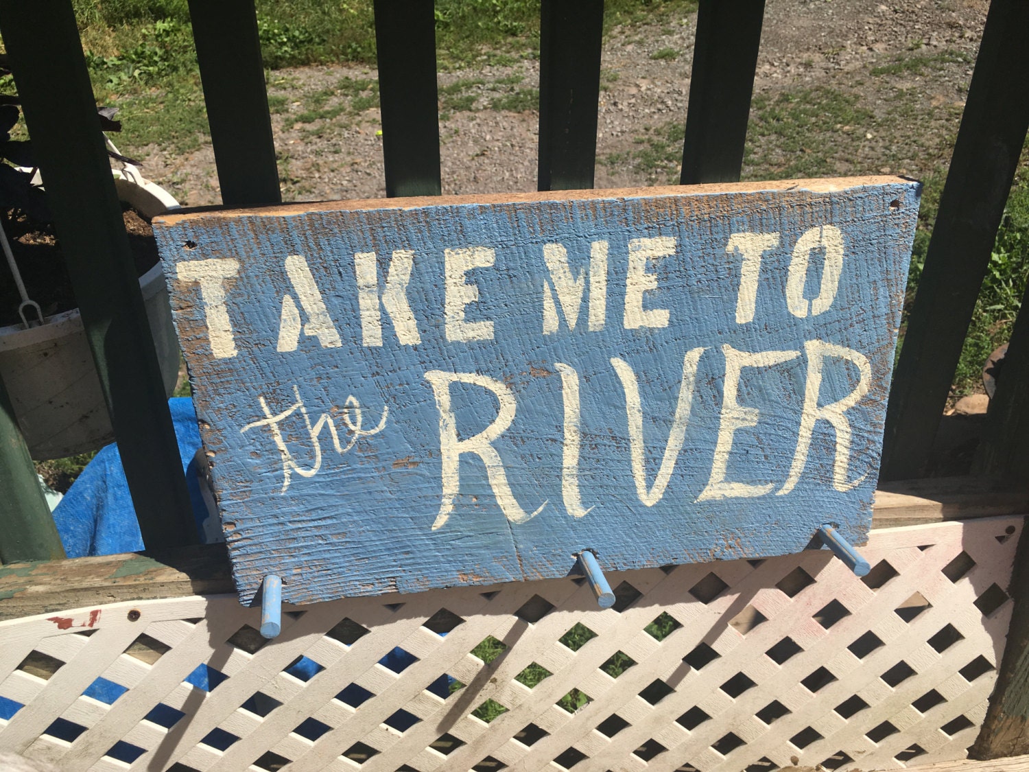 River Sign Wooden Sign River Decor Barn Wood Sign