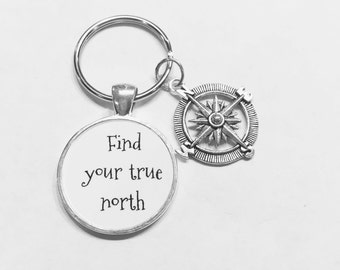 Items similar to You are my true NORTH with compass rose - 2 color wall ...