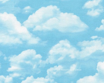 Blue Sky Quilt Fabric, Tmeless Treasures GM C2188 George McCartney, Sky, Cloud Fabric, Landscape Quilt Fabric, Cotton