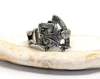 pilgrim ring, canterbury tales ring, english ring, chaucer ring, spoon ring