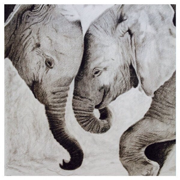 Print Friends Forever Pencil Drawing Prisma