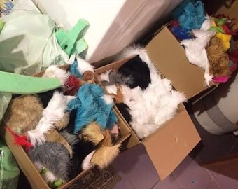One Plastic Bag Full Of Fur Scraps Or Foam For Fursuit Making
