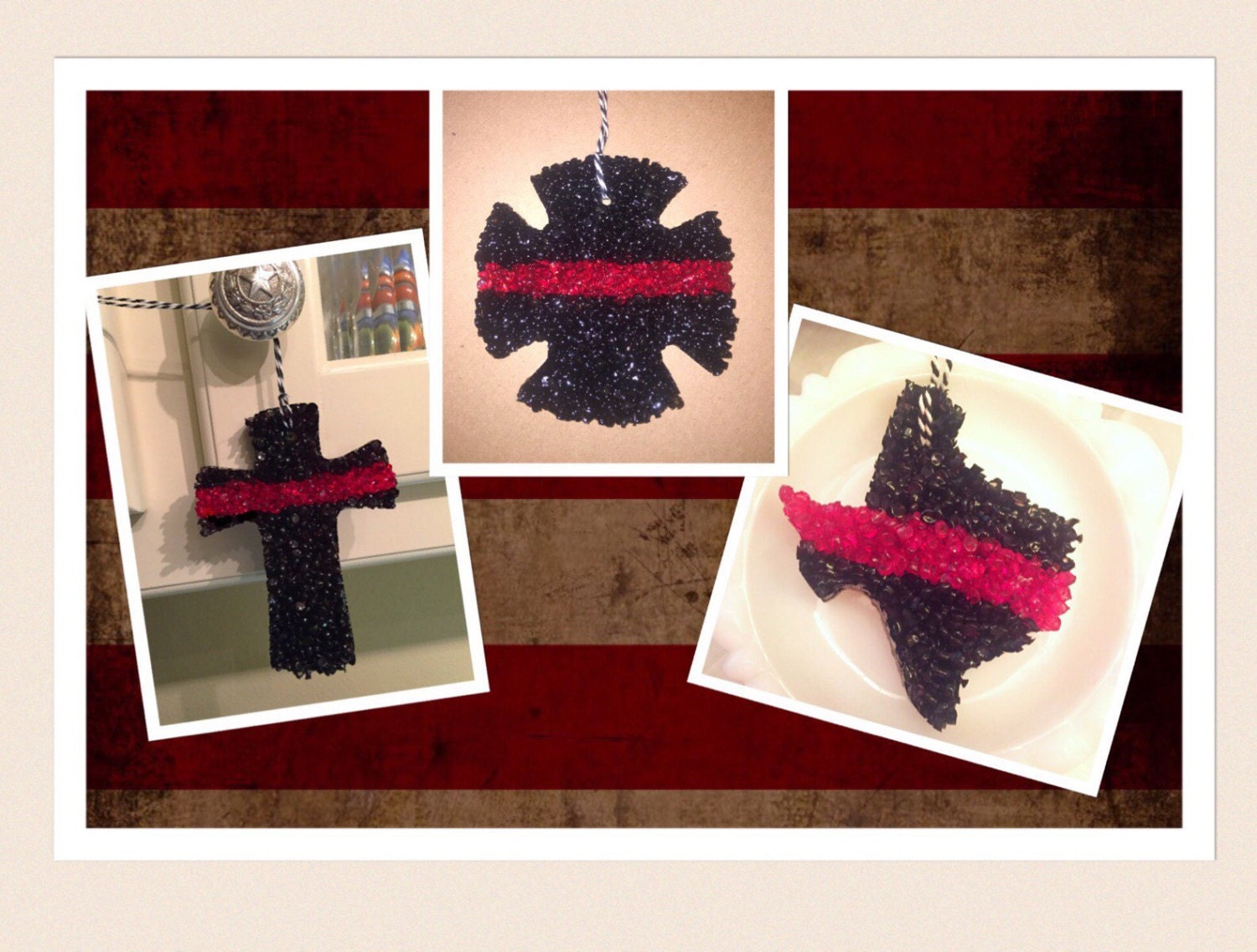 Thin Red Line Car Air Fresheners Aroma Beads Scented Beads