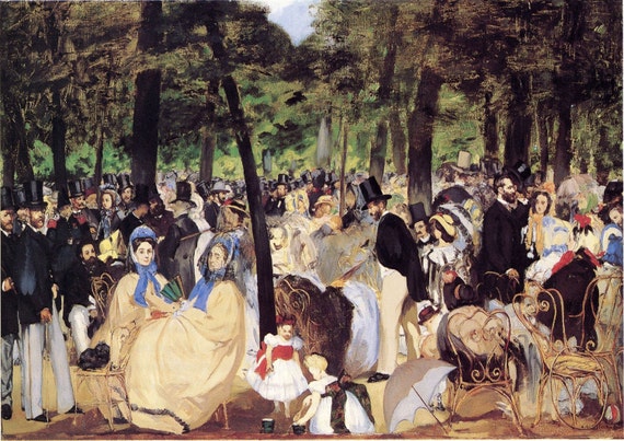 Edouard Music in the Tuileries. Fine Art Print/Poster