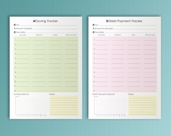 Debt Payment Printable PDF Saving Tracker Printable Debt Snowball Debt Payoff Family Financial Binder Finance Organizer A4 Instant Download.