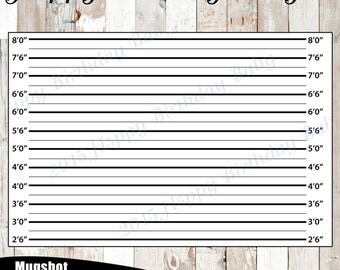 mugshot prop etsy police height chart poster