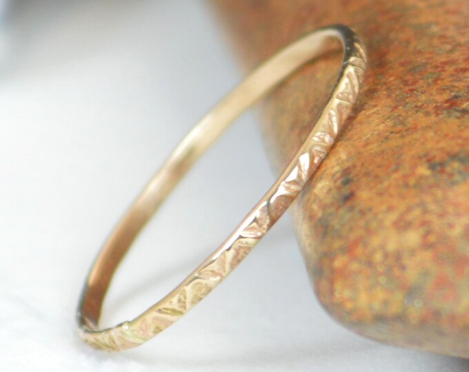 14k Gold Bohemian Ring, Rustic Wedding Ring, Thin Gold Ring, Dainty 14k Gold Ring, Ring, Gold Boho Ring, Rustic Gold Rings, Gold Band, A19