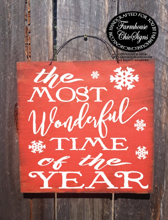 Christmas decoration, Christmas decor, Christmas sign, most wonderful time of the year, Christmas quote, Andy Williams Christmas sign,