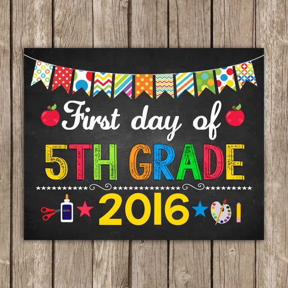 first-day-of-5th-grade-sign-8x10-instant-by-thelovelydesigns