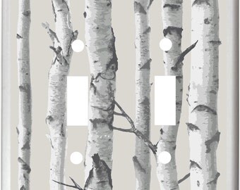 Birch Tree Trees Country Rustic Light Switch Cover Plate or Outlet Home Decor Free Shipping to U.S.!!! You pick plate size