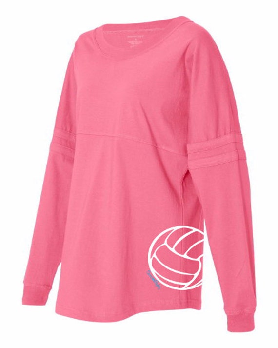 Volleyball Pom Pom Jersey Top Hot Pink Black and Grey