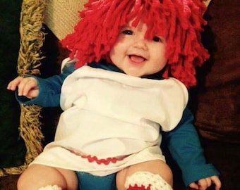 Raggedy Ann wig, baby costumes, kids costume, Halloween costume