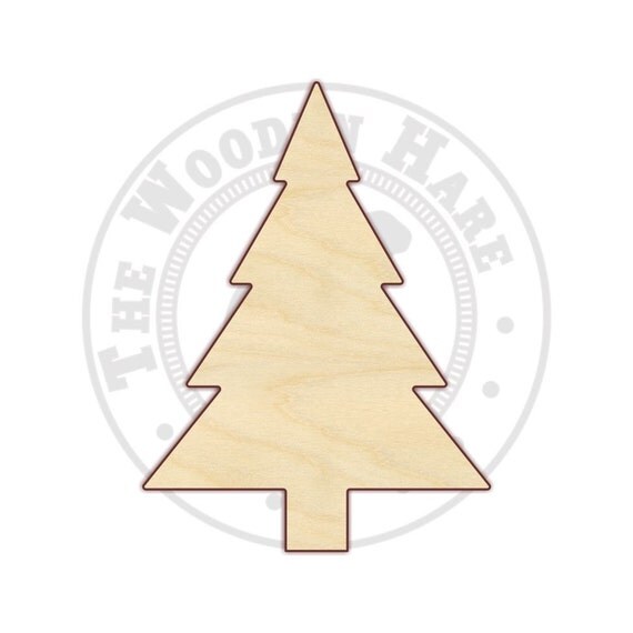  Christmas Tree Wood Cutout - 170215 - Unfinished wood, Various sizes