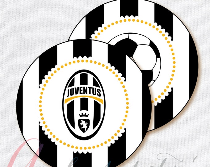 Juventus printables. Printable Soccer Centerpiece. Juventus decoration. Juventus centerpiece. INSTANT DOWNLOAD