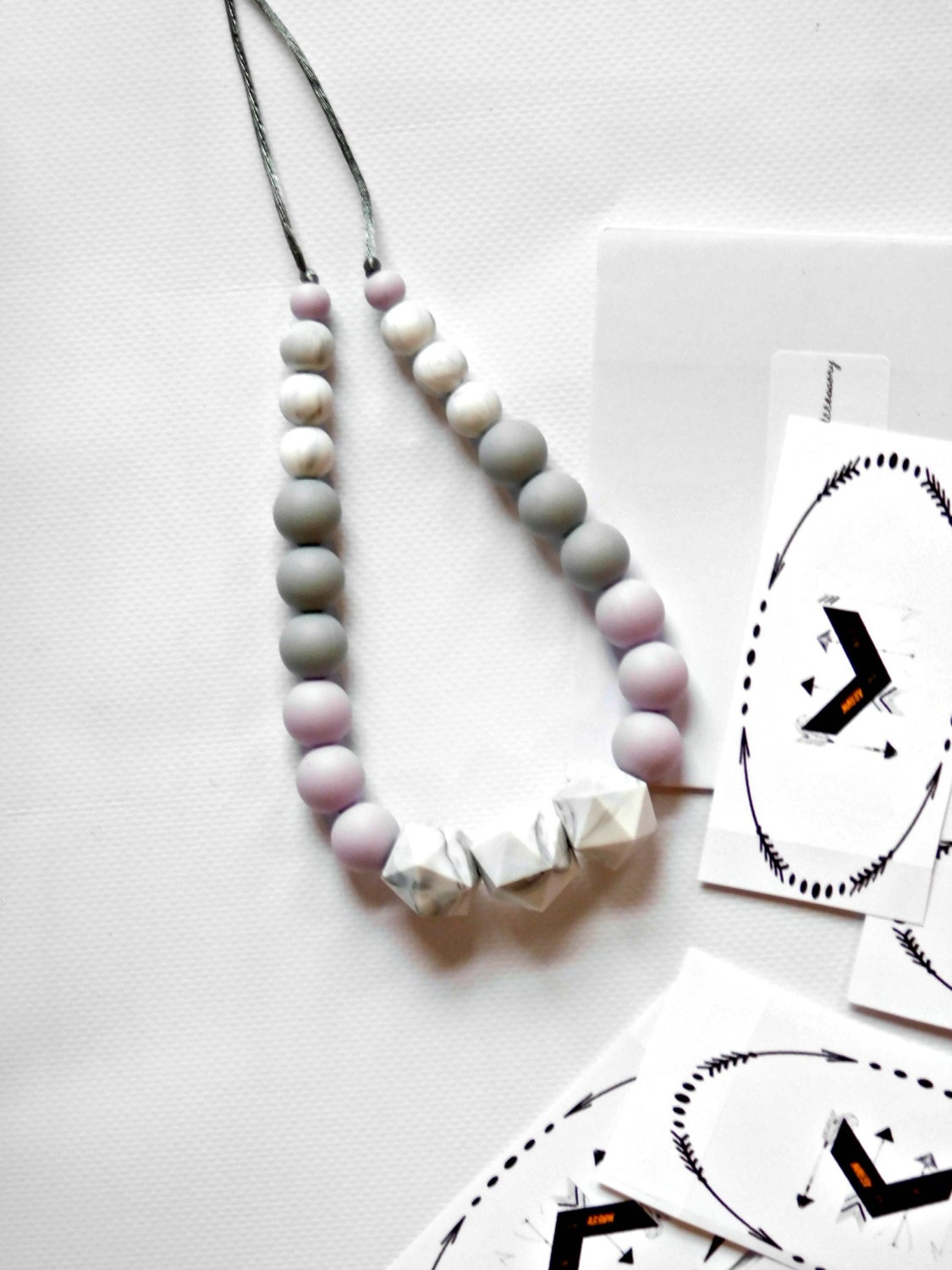Teething Necklace Silicone For Mom by BowAndArrowAccessory on Etsy