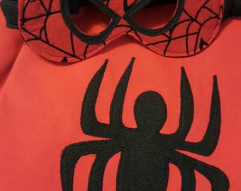 Spiderman Cape or Mask, Superhero Cape, Felt Mask
