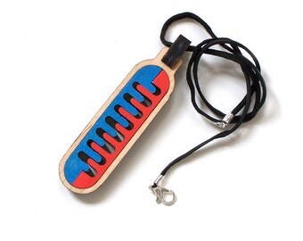 Two colored fashionable necklace pendant - model 1.2
