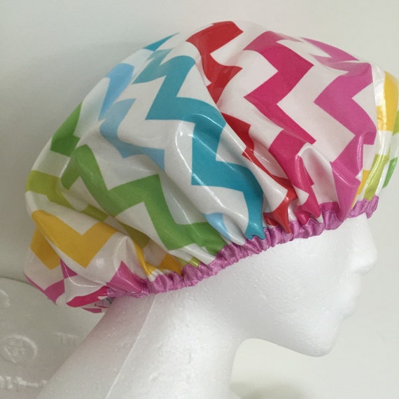 Chevron Multi Shower Caps. Women's Classic Shower by BathBodyHaven