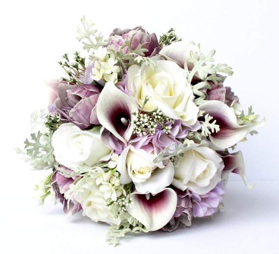 PURPLE WEDDING BOUQUET Purple Wedding Bridal Bouquet Real   Il 570xN.930251904 Bfc4 