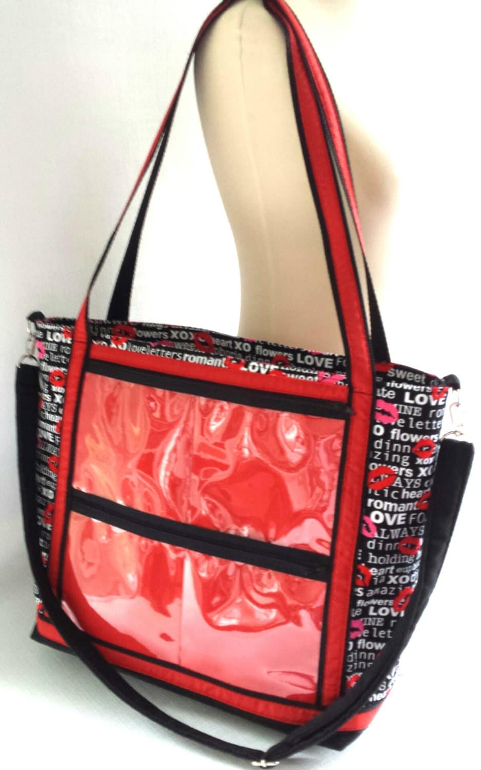 Direct sales reps consultant catalogue display tote bag..red