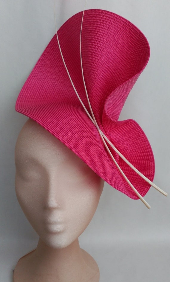 fuschia pink wedding hats