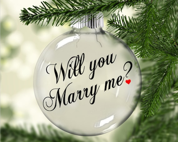 Will you marry me Large Glass 4 in Christmas glass
