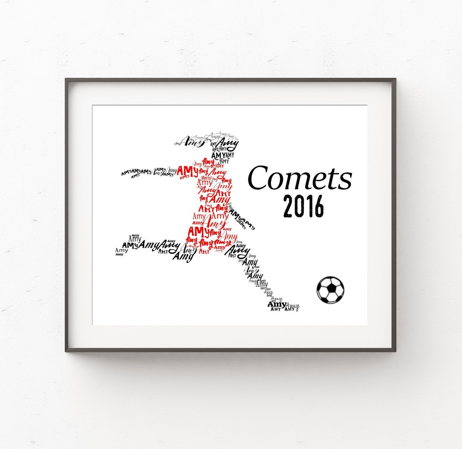 Soccer Player Gifts Soccer Gifts Soccer Print Personalized