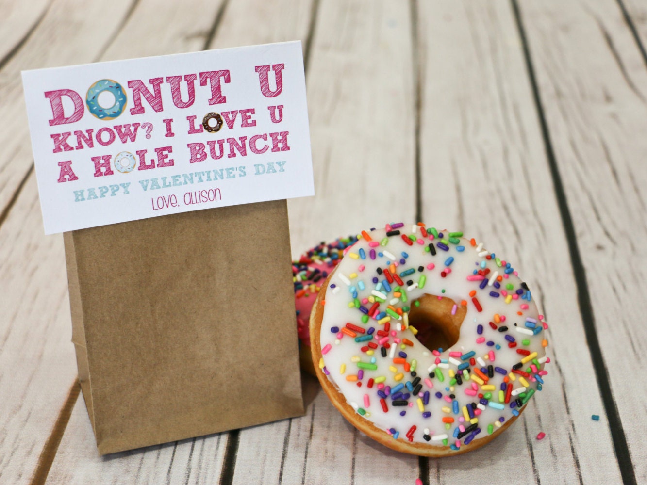 Valentine Printable DONUT You Know I LOVE you a HOLE bunch